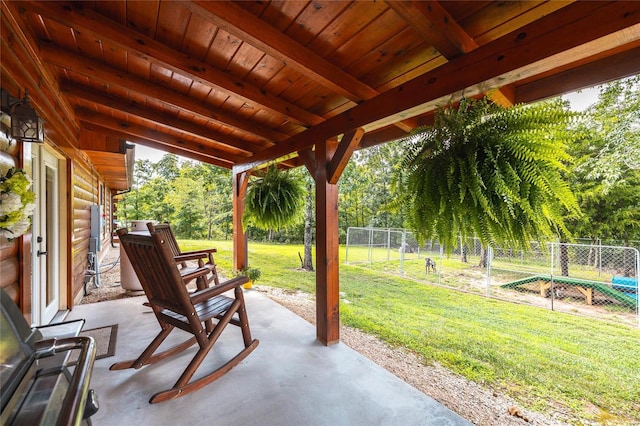 view of patio / terrace featuring a fenced backyard
