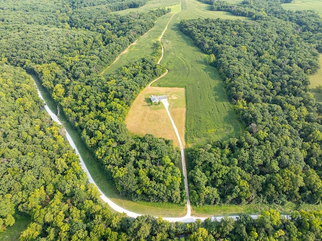 bird's eye view with a rural view