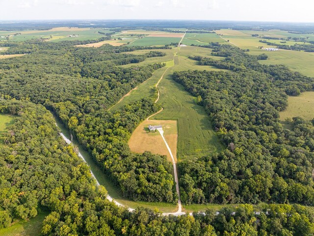 drone / aerial view with a rural view