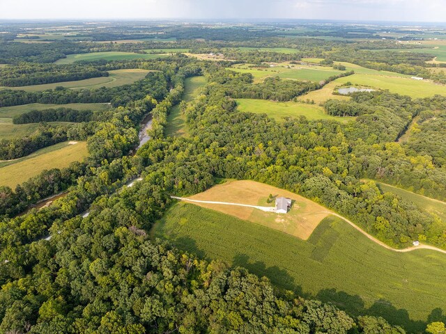 drone / aerial view with a rural view