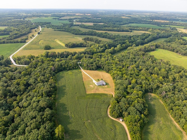 drone / aerial view featuring a rural view