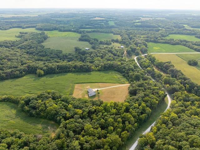 bird's eye view featuring a rural view