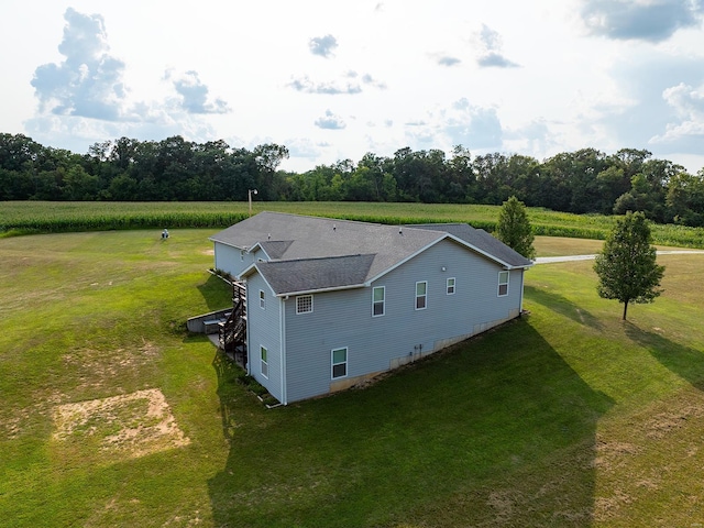 aerial view featuring a rural view