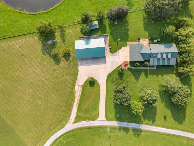 drone / aerial view featuring a rural view