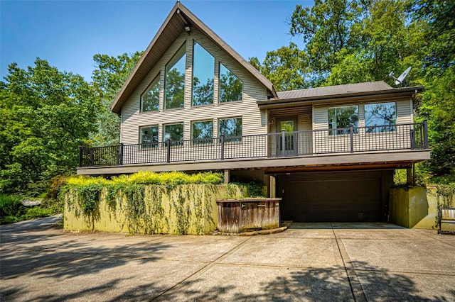 view of front property with a garage