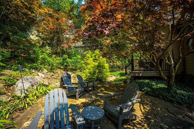 exterior space with a wooden deck