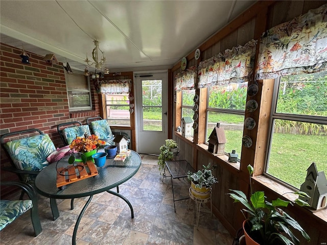 view of sunroom