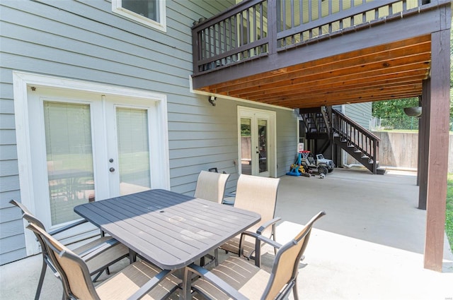 view of patio / terrace with french doors