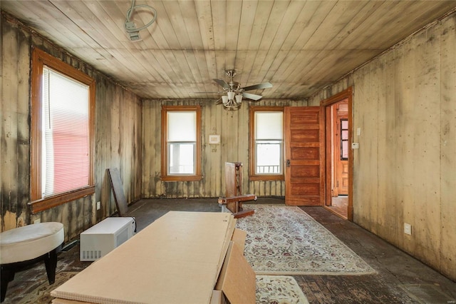 miscellaneous room with ceiling fan