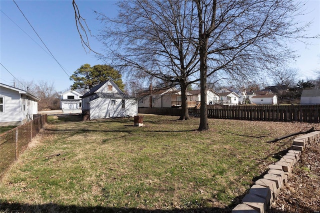 view of yard with fence private yard