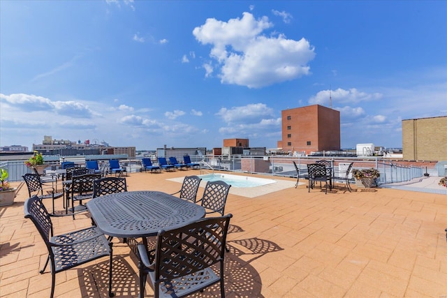 view of patio / terrace with a view of city