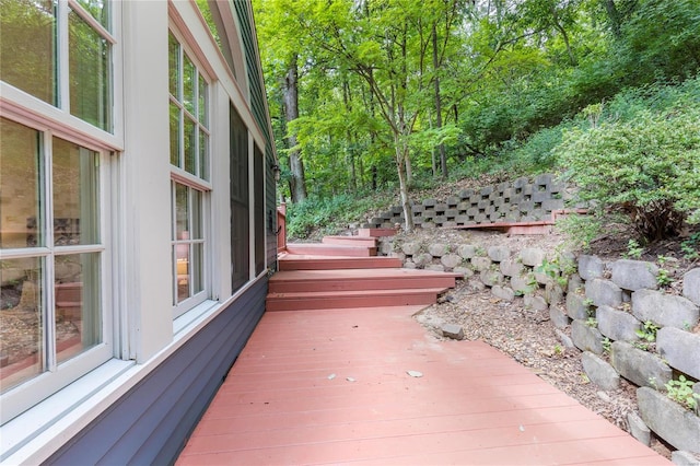 view of wooden terrace