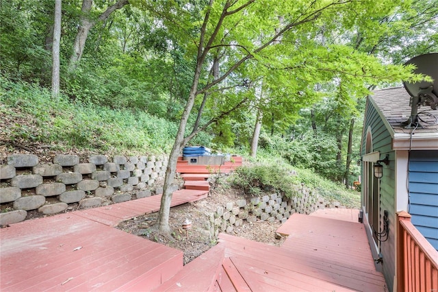 view of wooden terrace