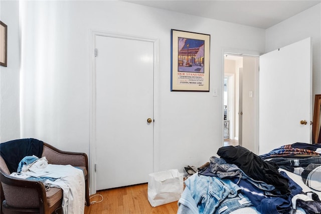 bedroom featuring hardwood / wood-style floors