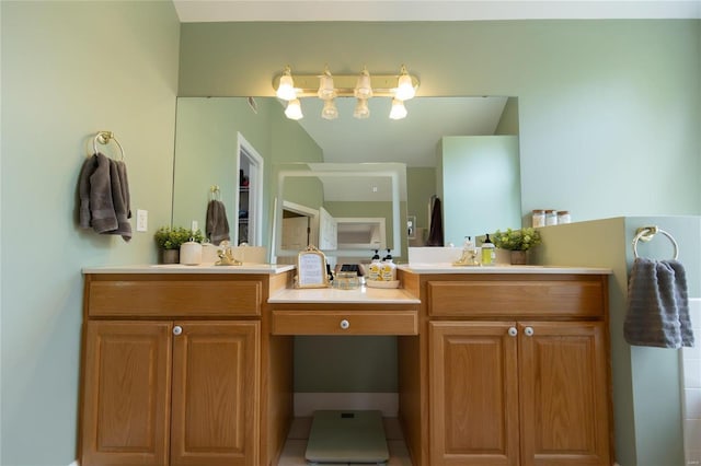 bathroom with vanity