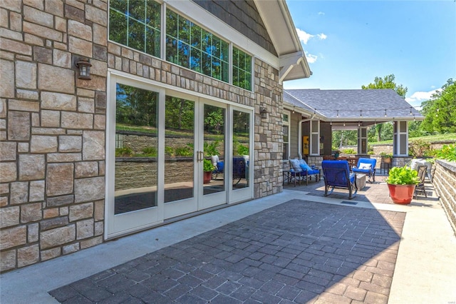 view of patio / terrace with french doors