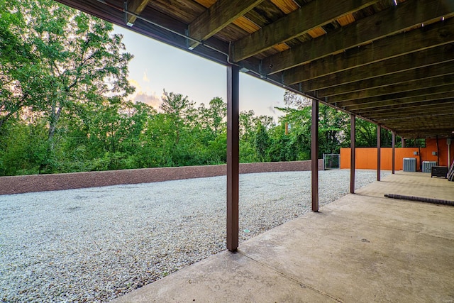 view of patio featuring central AC