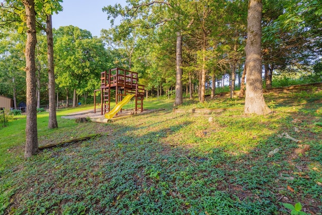 view of yard with playground community