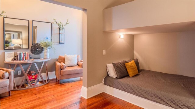 bedroom featuring hardwood / wood-style floors