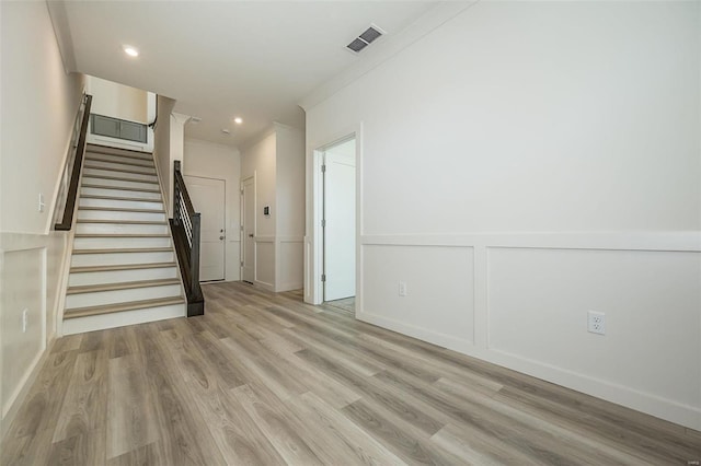 empty room featuring light wood-type flooring