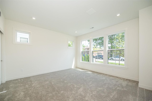 empty room featuring carpet and plenty of natural light