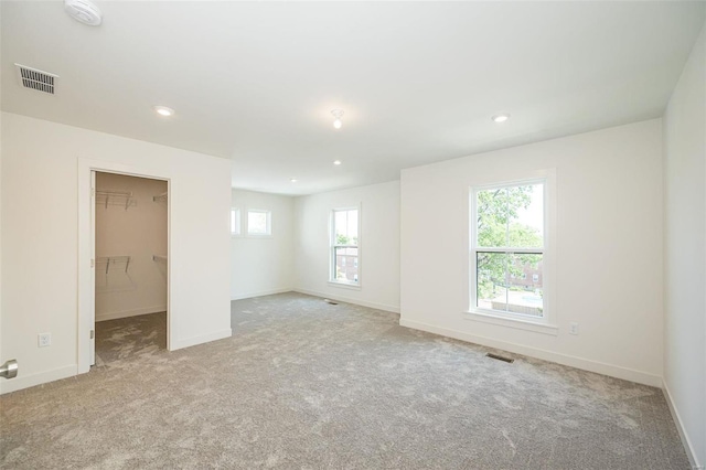 carpeted spare room with plenty of natural light