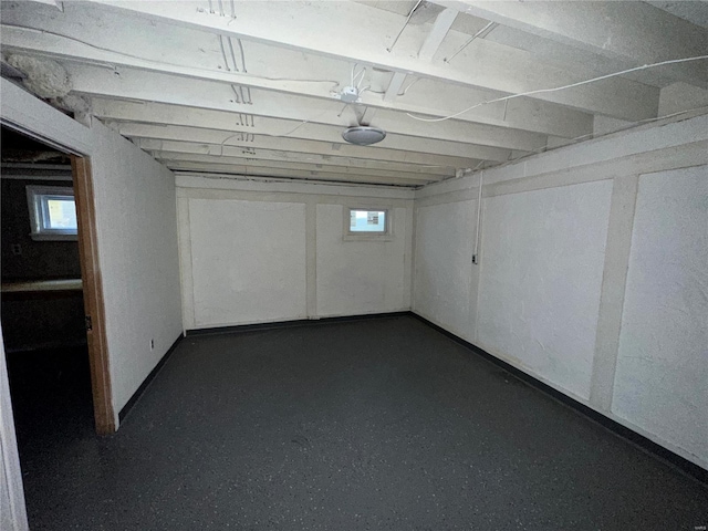 view of basement