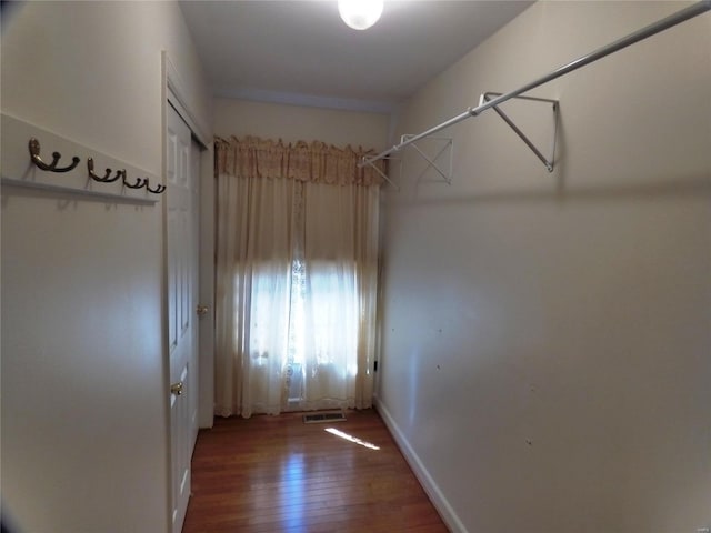 spacious closet with wood-type flooring