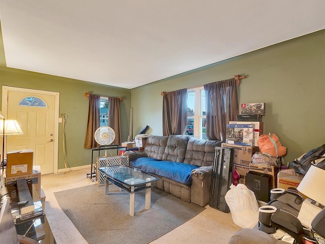 view of carpeted living room