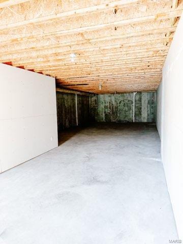 view of unfinished attic