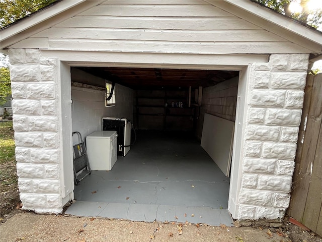 exterior space featuring washer and dryer