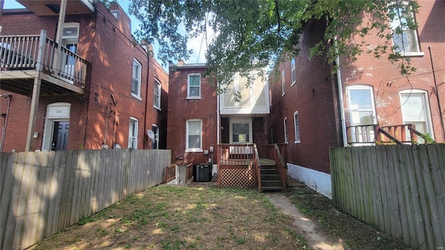 exterior space featuring central AC unit