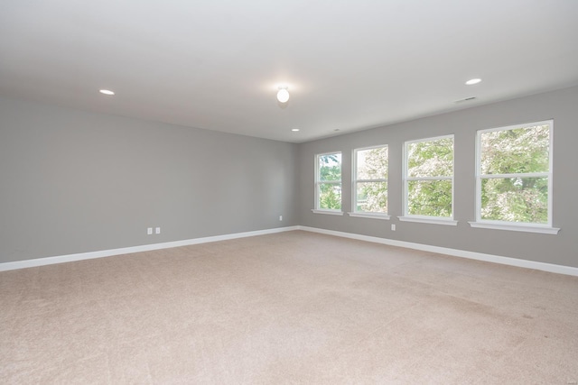 view of carpeted spare room