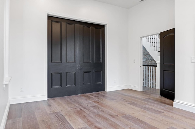 entrance foyer featuring light wood-type flooring