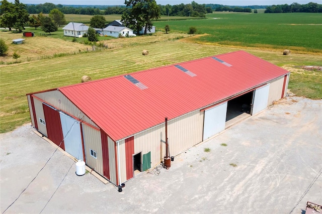 drone / aerial view with a rural view