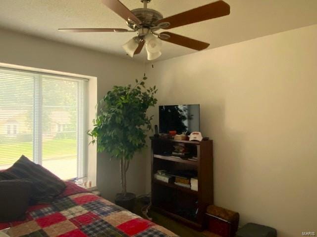 bedroom with ceiling fan