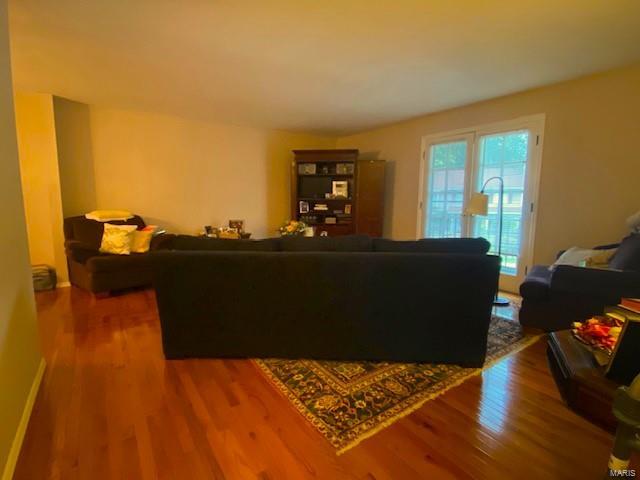 living room featuring hardwood / wood-style floors