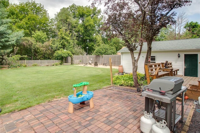 view of patio / terrace featuring grilling area