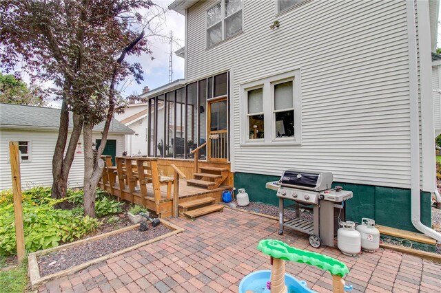 view of patio featuring area for grilling