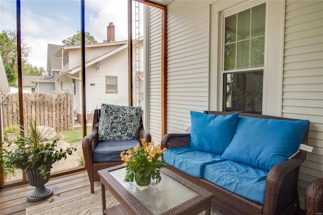 view of sunroom