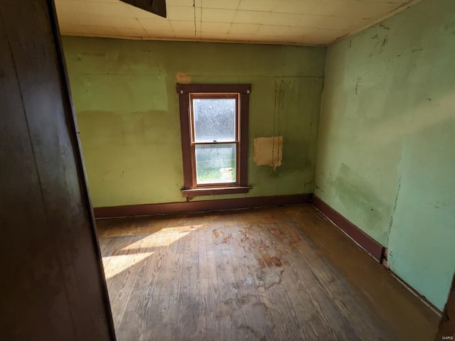 empty room with wood-type flooring