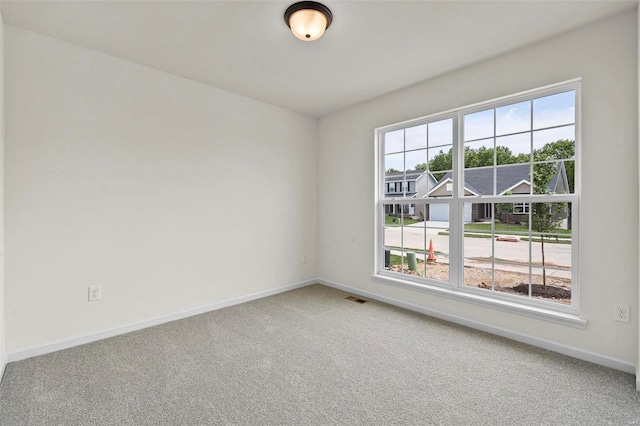 carpeted empty room with a healthy amount of sunlight