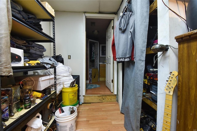 interior space featuring wood-type flooring