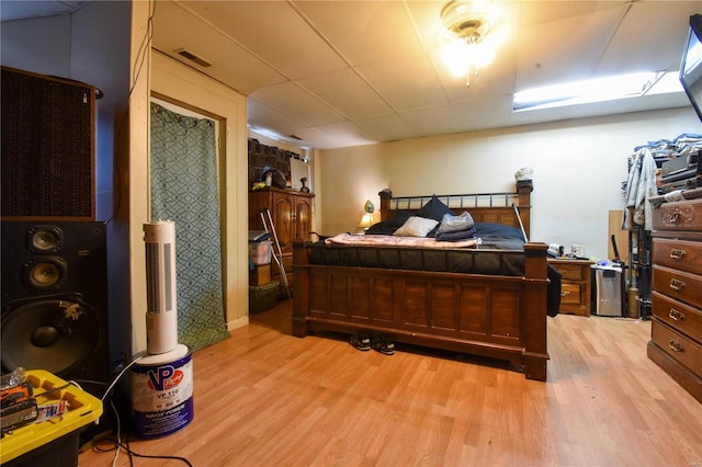 bedroom featuring light hardwood / wood-style floors