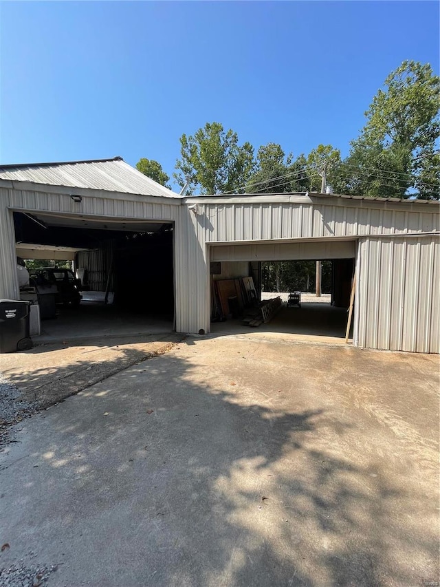 exterior space with a carport