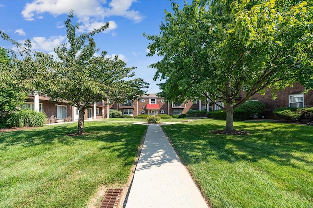 exterior space with a front lawn