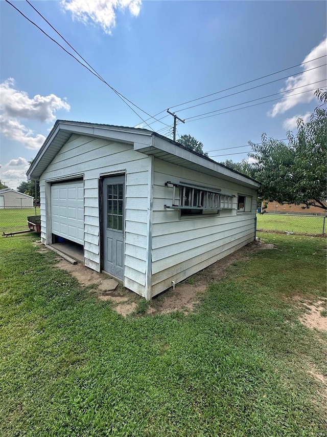 exterior space with a yard