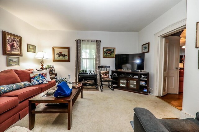 view of carpeted living room