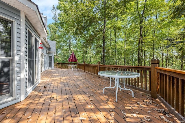 view of wooden terrace