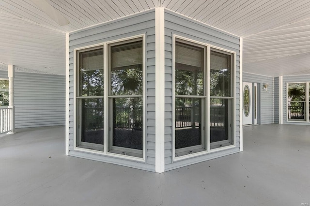 exterior space with covered porch